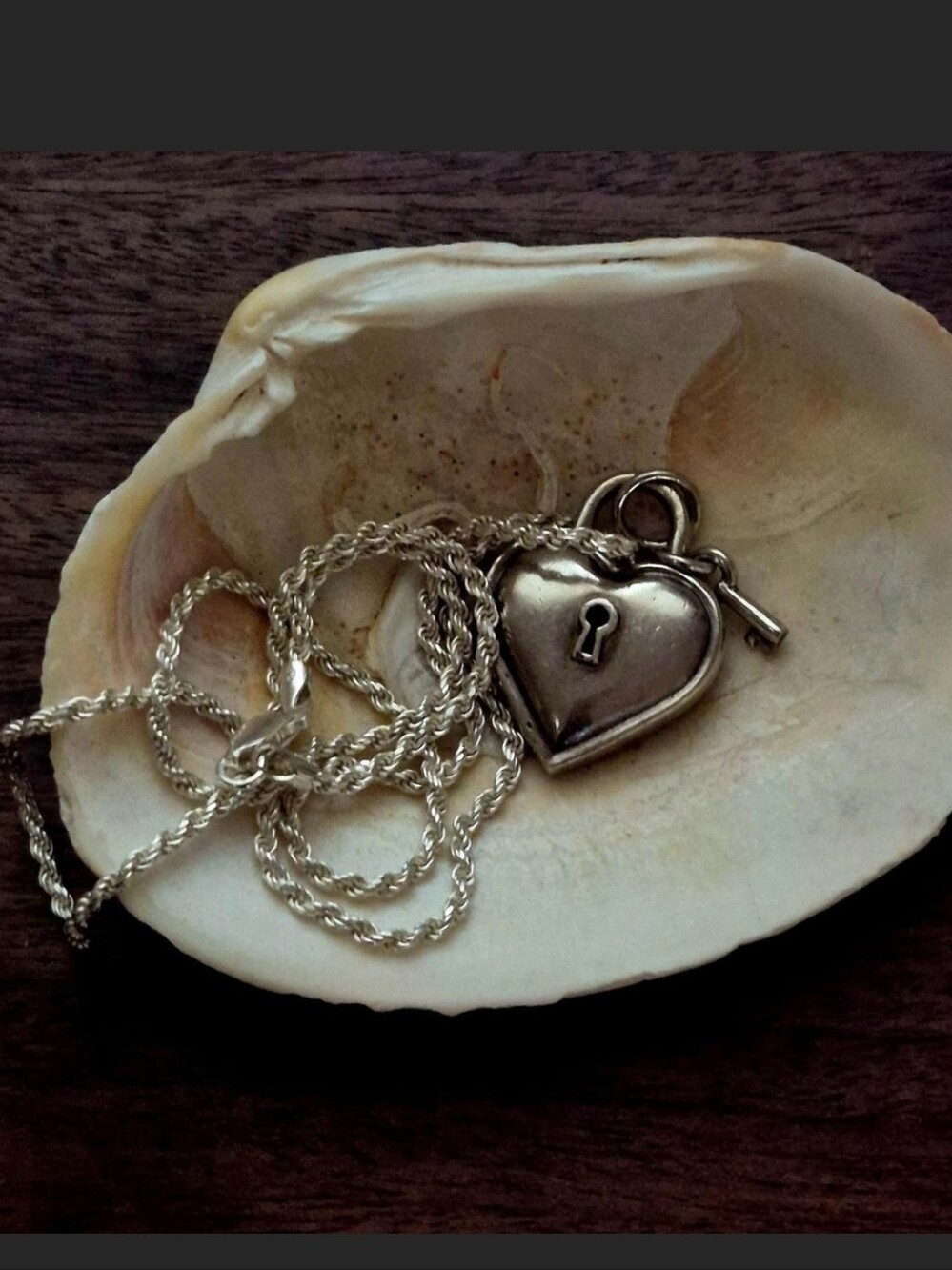 Vintage 1994 Tiffany & Co. Silver Heart Chunky Lock Pendant With Chain~ 🗝🤍✨